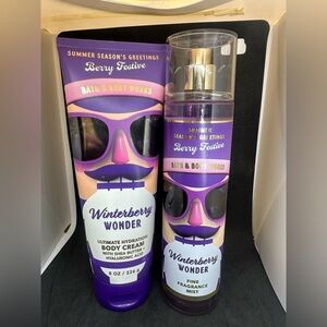 🆕 Bath & Body Works ❄️Winterberry Wonder🍓🫐 Body Cream & Mist Set ✨unused✨